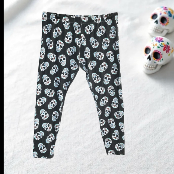No Boundaries Multicolor Sugar Skull Leggings Juniors XL 15-17 - Picture 1 of 5